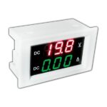 Διπλό Ψηφιακό Βολτόμετρο Πίνακα 0÷100VDC & Αμπερόμετρο 0÷10A DC, 3 Ψηφίων, 70x40mm με Ενσωματωμένο Shunt Λευκό FC4-0-100V DC/0-10A DC