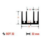 Ψύκτρα Αλουμινίου Μαύρη 32x12x20mm BK15 - Image 3