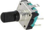 Encoder Σταδιακός 24 Παλμών /Στροφή, 2 Φάσεων: Α&Β, 5VDC Max με Πλήκτρο για PCB SR Passives EC12E20-24P24C-SW