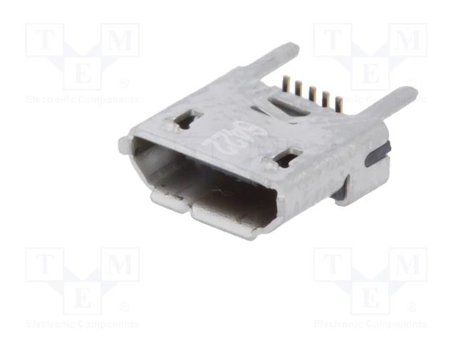 471660-o1.jpg Βύσμα Micro USB 2.0 Type B 5 Pin Θηλυκό Κάθετο για PCB SMD Molex 105133-0011 - Image 1