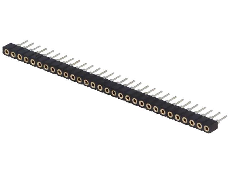 490364-o1.jpg Βέργα Ακίδων (Pin Header) Θηλυκή 30 Pin (1x30) Ίσια για PCB με Βήμα 7.40mm Επίχρυση KF1011-30P 01.068.0351 - Image 1
