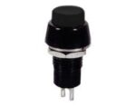 Πιεζοδιακόπτης OFF-ON 2 Pin SPST, 2A/250VAC Φ10mm Μαύρος