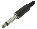 Βύσμα 6.3mm Mono Αρσενικό Πλαστικό Καλωδίου Μαύρο JT3064