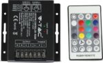 Controller για Ταινίες LED RGB+W 12/24VDC 288/576W με Τηλεχειριστήριο RF & Sync με Καλώδιο UTP V-TAC VT-2424