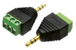 Βύσμα 3.5mm Stereo Αρσενικό με Κλέμμα Επίχρυσο Μαύρο CV-2084