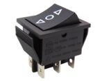 Διακόπτης Rocker ON-OFF-ON 6 Pin DP3T, 16A/250VAC, για Άνοιγμα 27.6x21.5mm Soken RK1-01