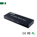 HDMI Matrix 4 Είσοδοι / 2 Έξοδοι με Tηλεχειριστήριο 4K 3D HDCP Μαύρο Anga PS402HD - Image 3