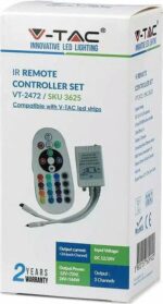 Controller για Ταινίες LED RGB 12/24VDC 72W με Τηλεχειριστήριο IR V-TAC 3265 - Image 5
