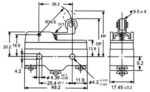 Τερματικός Διακόπτης SPDT με Έλασμα 35mm & Ροδάκι, 0.98Ν, 15A/250VAC IP63, C&H Z-15GW22-B - Image 2
