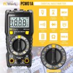 PCWork PCW01A Ψηφιακό Πολύμετρο με Μέτρηση Μπαταριών, NCV & Φως LED 151x75x48mm - Image 4