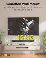 Goobay Βάση για Soundbars & Ηχεία έως 15kg με Αντικραδασμικά & Αντιολισθητικά Τακάκια Μαύρη 70827 - Image 2