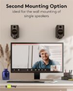 Goobay Βάση για Soundbars & Ηχεία έως 15kg με Αντικραδασμικά & Αντιολισθητικά Τακάκια Μαύρη 70827 - Image 3