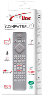 JollyLine Τηλεχειριστήριο Αντικατάστασης για Philips Smart TV με Τηλεχειριστήριο HPH238-PH-V1, Voice Control & Bluetooth JL1504 - Image 2