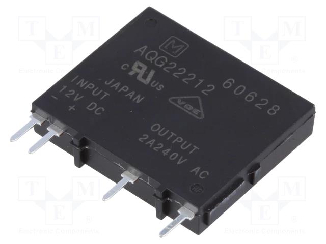 770480-o1.jpg Ρελέ Solid State 1 Φάσης 9.6÷14.4VDC, Επαφή 75÷264VAC 2Α, 4 Pin για PCB Panasonic AQG22212 - Image 1