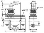 Τερματικός Διακόπτης SPDT με Άξονα, 3.43N, 15A/250VAC IP63 C&H Z-15GQ-B - Image 2