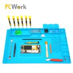 PCWork PCW10A Αντιστατική Επιφάνεια Εργασίας 450x300mm από Σιλικόνη Ανθεκτική στη Θερμότητα, Θήκες Αποθήκευσης & Μαγνητικές Θέσεις Εξαρτημάτων Μπλε - Image 2
