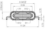 Βύσμα USB-C 2.0 16 Pin 5A Θηλυκό Οριζόντιο για PCB SMT GCT USB4500-03-0-A - Image 2