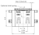 Βύσμα USB-C 2.0 16 Pin 5A Θηλυκό Οριζόντιο για PCB SMT GCT USB4500-03-0-A - Image 3