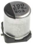 Πυκνωτής Ηλεκτρολυτικός 100μF 25V 105°C Low ESR Φ6.3x7.7mm SMD Panasonic EEEFK1E101XP