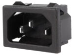 Βύσμα Ρεύματος 3 Pin C14 για Panel 250VAC 10A Faston 4.8mm Canal KS-202