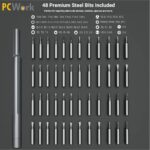 PCWork PCW08B Σετ Κατσαβιδιών Ακριβείας με Στροφείο 48τμχ. - Image 2