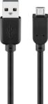 Καλώδιο USB 2.0 Type A Αρσενικό σε Micro USB Αρσενικό 5m Μαύρο Goobay 93921
