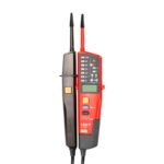 UNI-T UT18E Ανιχνευτής Τάσης AC/DC 12 έως 1000V IP65, Δοκιμή Συνέχειας Φάσεων, με Οθόνη LCD & Φακό