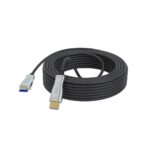 Καλώδιο HDMI v2.1 Hybrid Optical 8K 60Hz 48Gbps 15m (AOC) Μαύρο Anga OP-OF15-8K