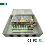 Τροφοδοτικό Switching 12VDC 10A για Συστήματα Ασφαλείας με 9 Εξόδους 233x206x52mm Anga CP1209-10A-9 - Image 2