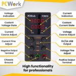PCWork PCW07A Τροφοδοτικό Εργαστηρίου 1 Καναλιού Switching 0÷30VDC 0÷5A 150W Max. - Image 2