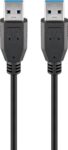 Καλώδιο USB 3.0 Type A Αρσενικό σε Αρσενικό 0.5m Μαύρο Goobay 95716