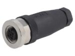 Βύσμα Μ12 Θηλυκό 5 Pin για Καλώδιο, 4Α 60V IP67 A Code DeviceNet / CANopen TE Connectivity T4110001051-000
