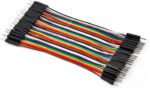 Jumper Cables Αρσενικό σε Αρσενικό 17cm για Πλακέτες Δοκιμών (Breadboards), Σετ των 40τμχ Kamami CAB M-M(40-17-RAINBOW)