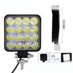F16 Προβολέας LED Οχημάτων 9/12/24/36VDC 48W 4800lm Δέσμης 60° IP67 Ψυχρό Λευκό 6500K Μαύρος