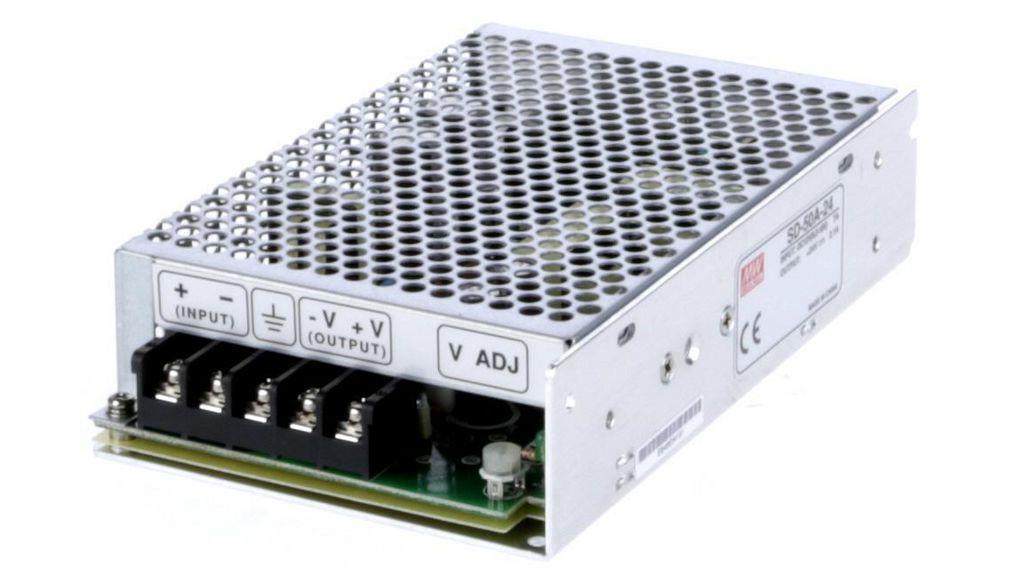 SE7712200-o1.jpg Step Up DC Converter In: 9.2÷18V Out: 24VDC 2.1A 50W 159x98x38mm Mean Well SD-50A-24 - Image 1
